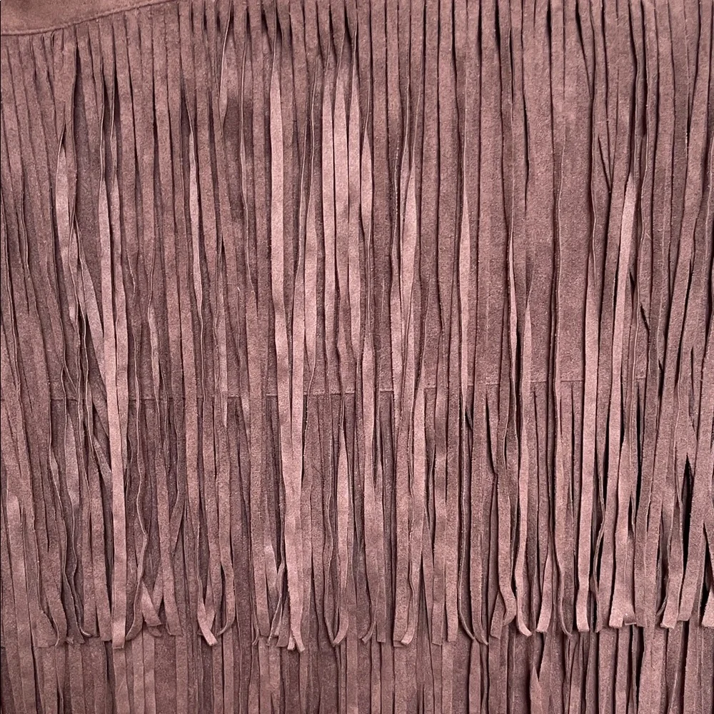 Brown Fringe Skirt BCBG Maxazria Size 6